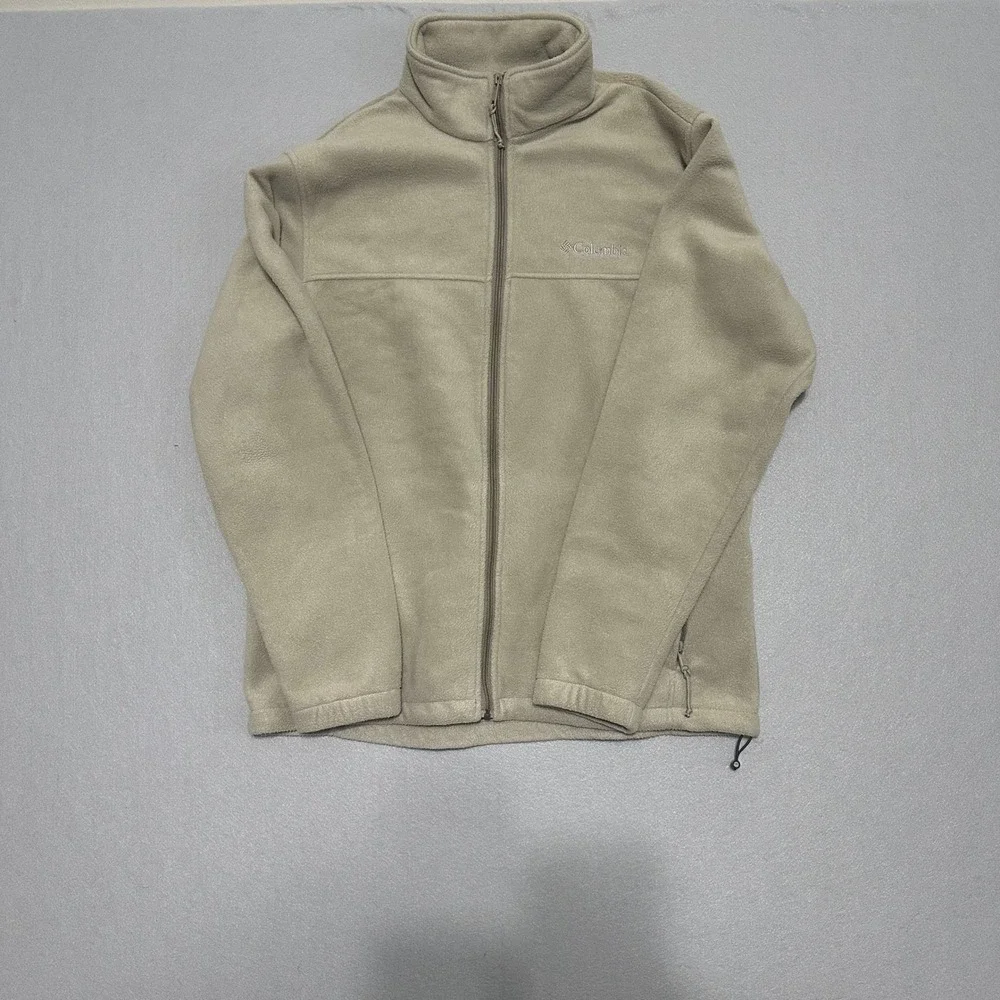 Columbia Mens Steens‎ Mountain Full Zip Fleece Jacket Tan Beige Large L